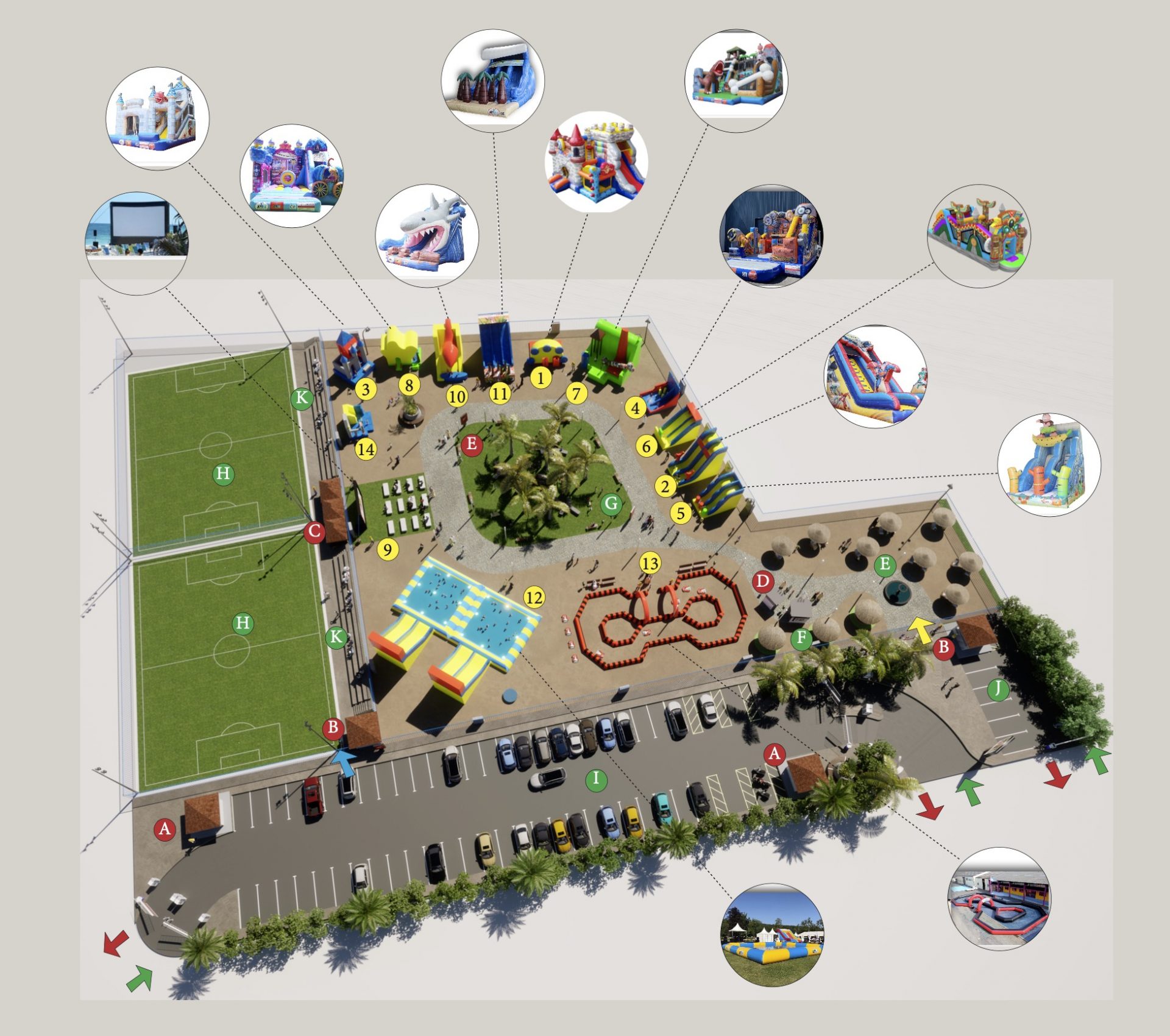 Conception structures de jeux parc indoor - ADJ